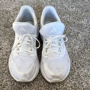 adidas White Mesh Athletic Shoes